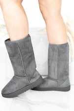 WOMENS MID CALF SNUGG WARM WINTER BOOTS LADIES FUR LINED HUG GRIP SOLE SIZE 3-8