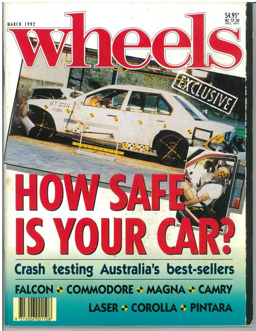 WHEELS car Magazine March 1992 Subaru SVX Lotus Elan Peugeot 205 Holden
