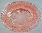 VINTAGE ANCHOR HOCKING PINK  MISS AMERICA DIAMOND PATTERN OVAL PLATTER