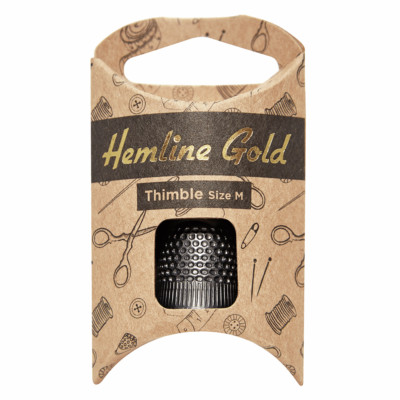 Saum Gold Fingerhut Medium Schwarz Nähen Quilten Schneiderei Patchwork 300.M.HG