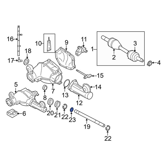 For Jeep Commander 20062010 Jeep 52069888AB Drive Axle Shaft ORing