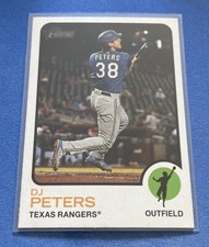 2022 Topps Heritage #119 DJ Peters Texas Rangers