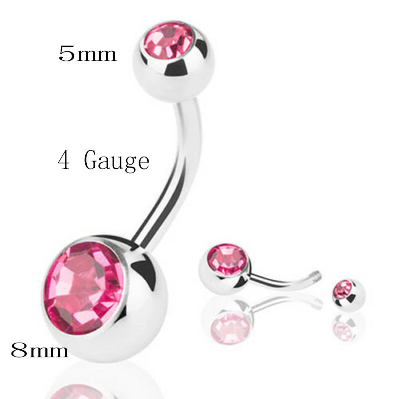 Venta al por mayor 12 piezas/juego de acero quirúrgico ombligo ombligo anillo piercing corporal moda Foto 4 de 4