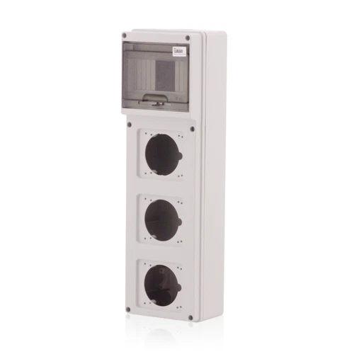 Power distributor for CEE plug 3 connectors 6 modules 440x135mm or plug