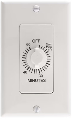 60 Min 20-Amp 125-volt In-wall Countdown Timer by TORK, ETL Listed UL Listed New