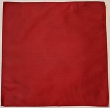 SCARF VINTAGE AUTHENTIC PAUL KEHL SOLID BURGUNDY SILK 12" SQUARE POCKET SMALL