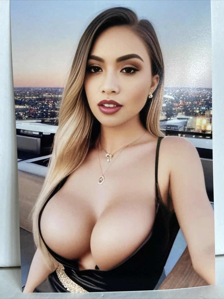 Busty Blonde Model In Black Top Model 4x6” Reprint Color Photo | eBay