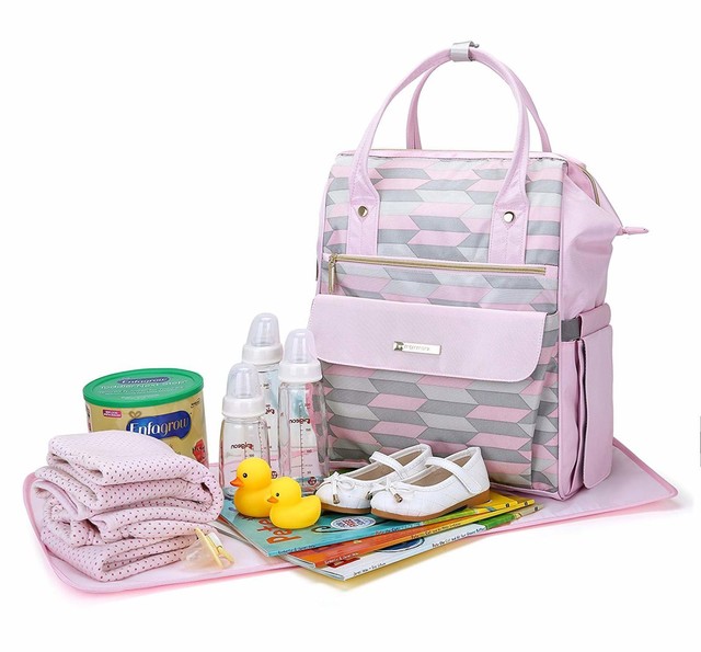 pink changing backpack