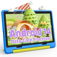 Kid Tablet 10.1 inch Android 14 Quad Core 8+64GB; 1TB Expand WiFi Bluetooth