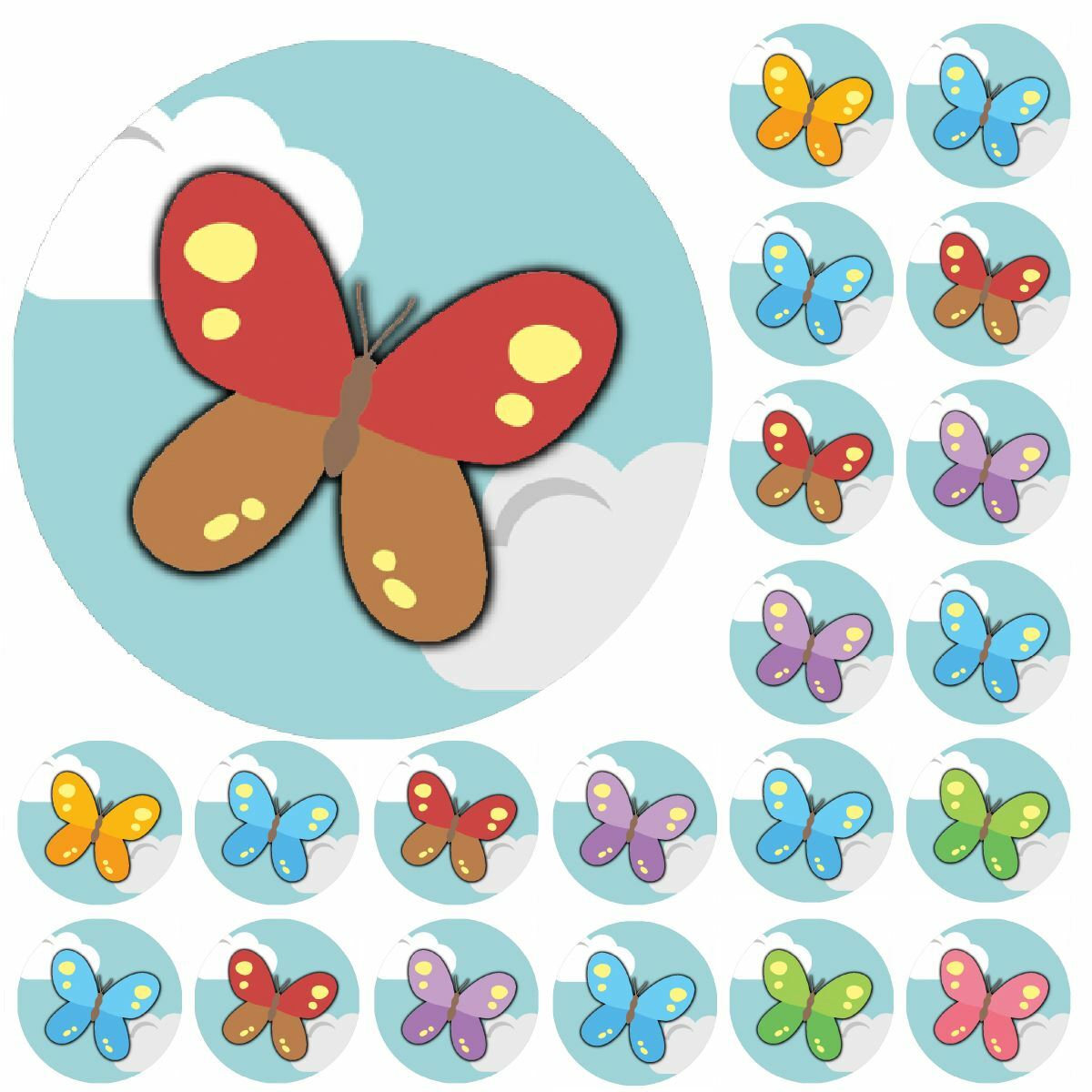 900 Colourful Mini Butterflies 10mm Reward Stickers for Teachers & Planner Chart