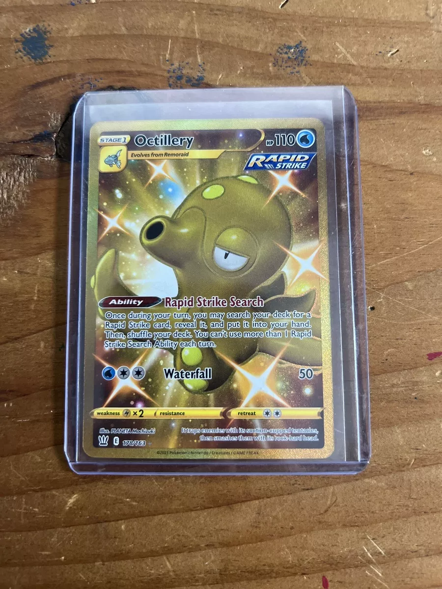 Pokemon Octillery Shiny Gold Secret Rare 178/163 Card Battle Styles NM/M