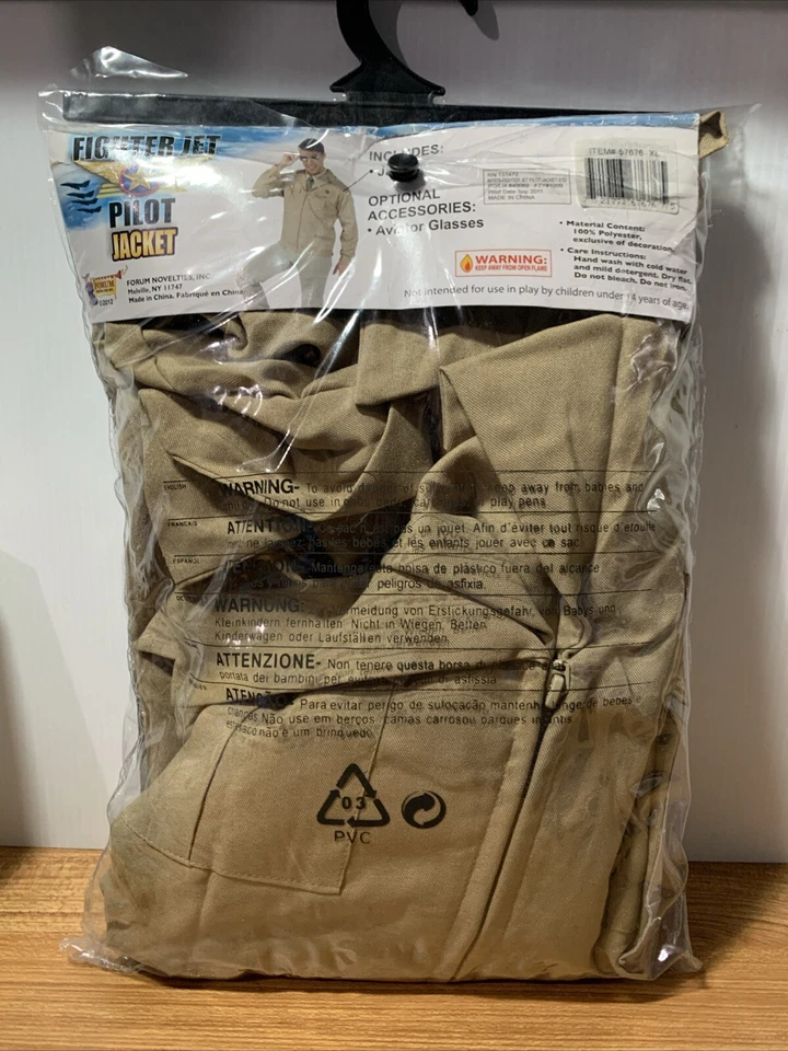 Jet Fighter Pilot Olive Jumpsuit Men’s XL Halloween Costume by Forum Novelties - Image 4 of 4