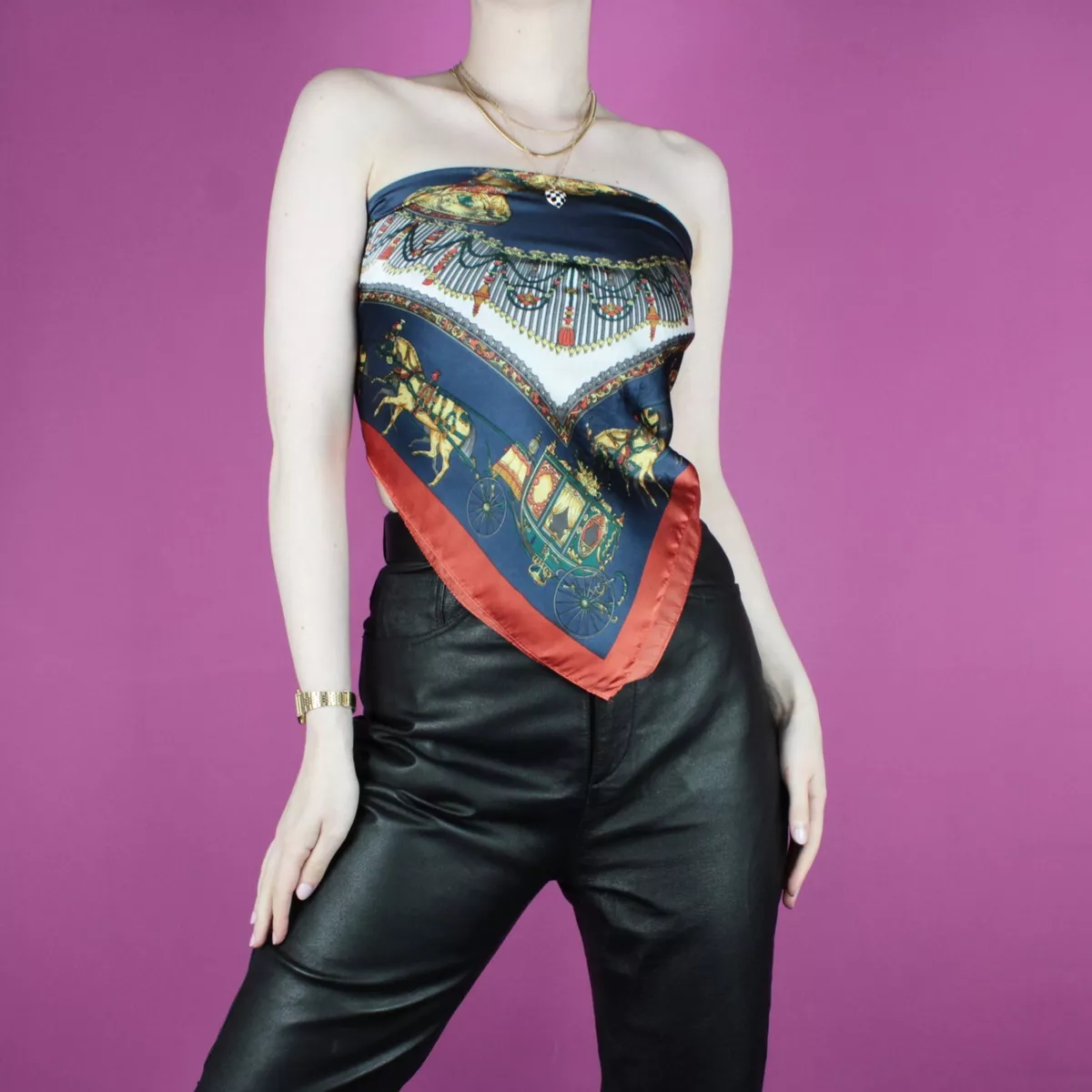Strapless handkerchief top sale