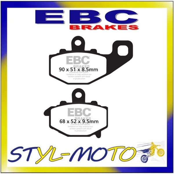 FA192 BeläGe Organisch Aramid Hinten EBC Kawasaki 600 ZX 6 R 1995-2016-image