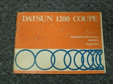 1971 Datsun 1200 Sunny Coupe Owner Owner's Manual User Guide Original KLB110U xz