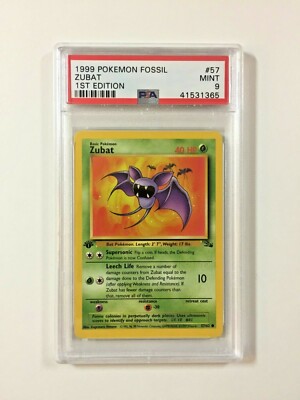 Zubat - PSA 9 1st Edition Fossil Set 57/62 - Mint | eBay