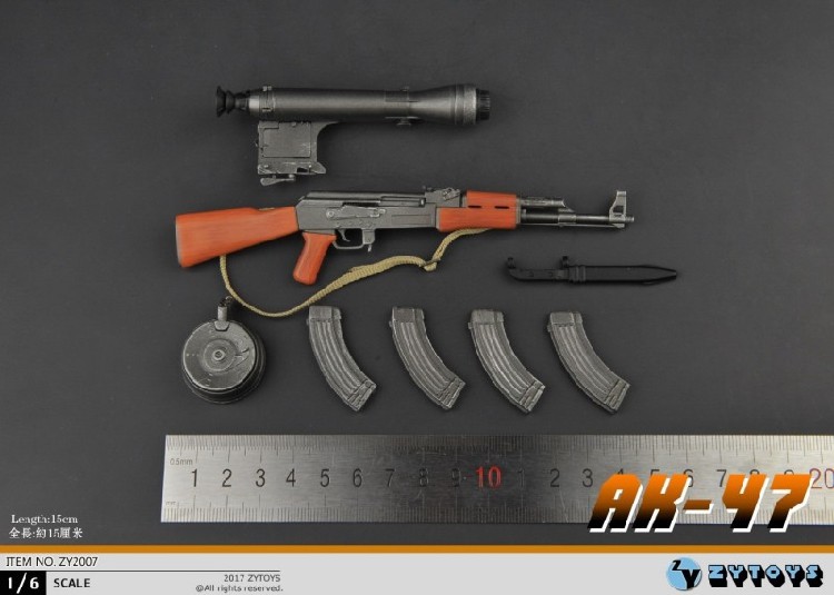 ZY TOYS AK-47 Assault Rifle Set 1/6 Fit for 12
