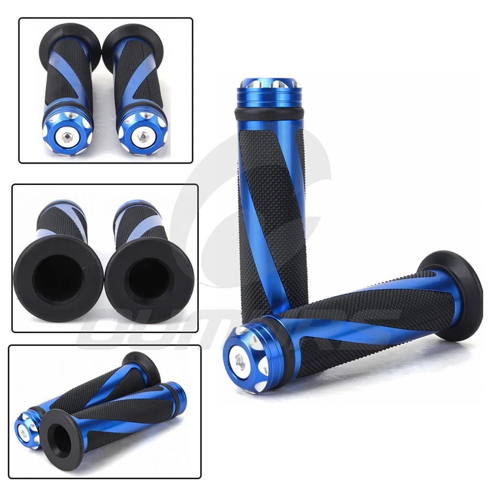 Gel de manillar de extremo de barra de empuñaduras de motocicleta de 7/8"1" para café corredor moto todo terreno Foto 3 de 4