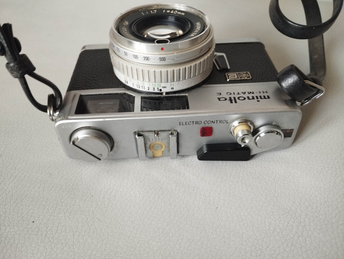 Minolta Hi-Matic E – Appareil Photo Compact Argentique 35mm – Objectif Rokkor-QF 1,7/40