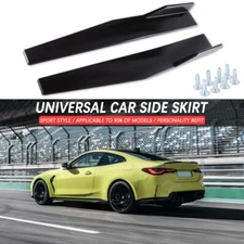 74.5cm Car Side Skirts Rocker Splitters Diffuser Winglet Wings Glossy Black