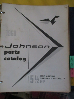 1960 Johnson 5 1/2 5.5 hp CD CDL 17 Outboard Parts Catalog Manual