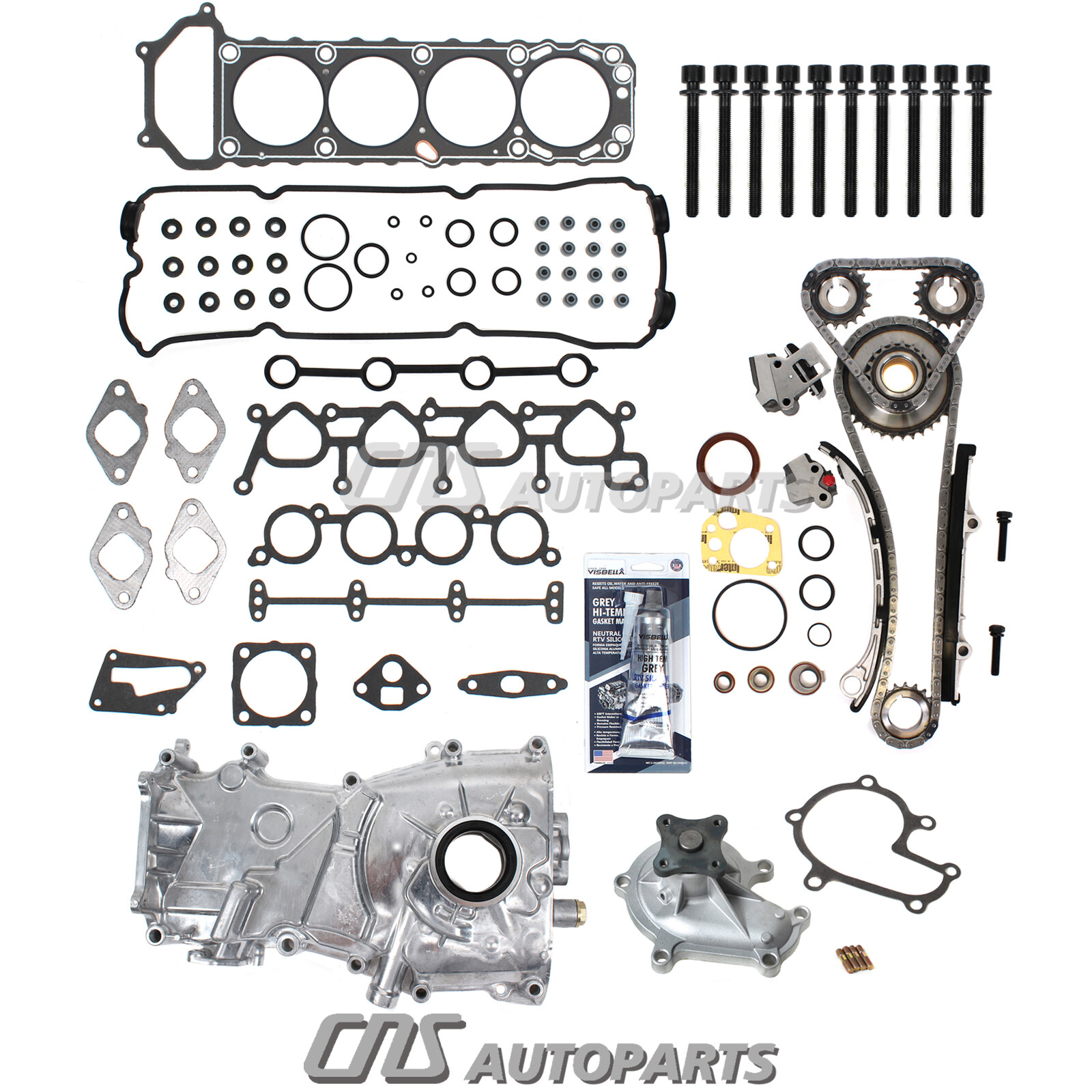 Head Gasket Bolts Timing Oil / Water Pump Fits 9801 Nissan Altima 2.4L
