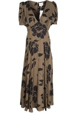 REFORMATION BROWN CREPE MAXI DRESS US 10 UK 14