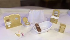 Calico Critters/Sylvanian Families: Deluxe Country Bathroom Set GUC