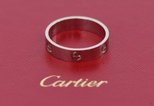 Cartier 18K White Gold Love Ring Size 69