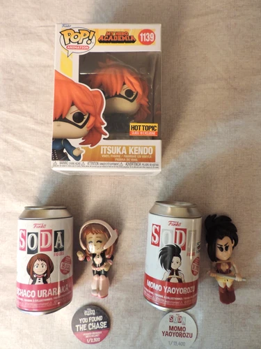 Funko Pop! - My Hero Academia Itsuka Kendo & Funko Soda Uraraka Chase & Momo