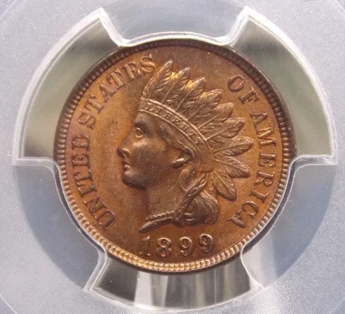 1899 Indian Head Cent Penny 1c PCGS MS64 RB #006 Red Brown BU Unc ECC&C, Inc.
