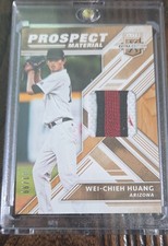 2018 Panini Elite Extra Edition -Prospect Materials Wei-Chieh Huang  Gold /99 RC