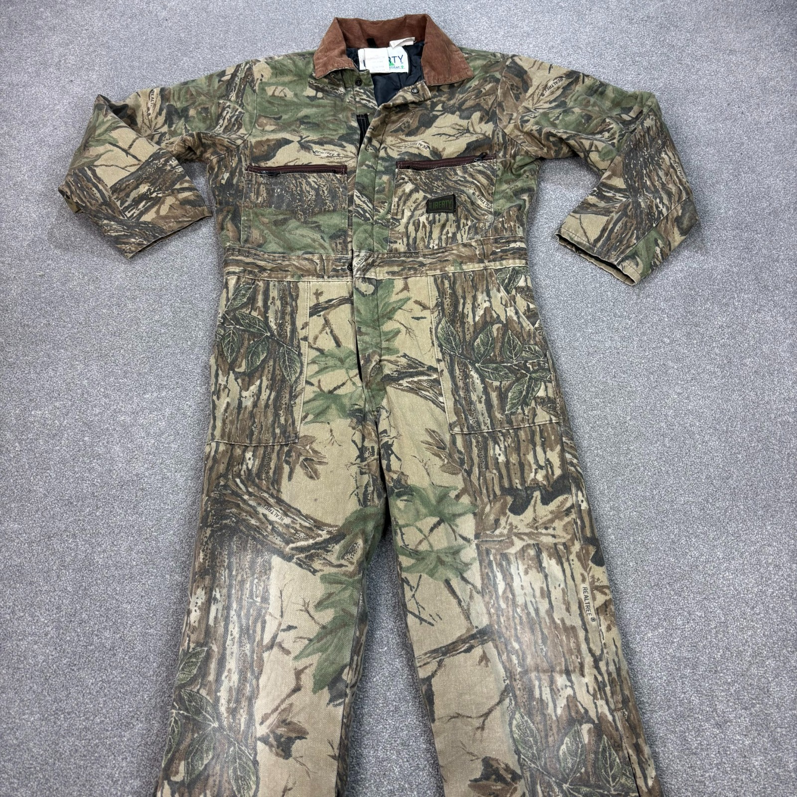 Mono RealTree Niños Talla 14 34x23 Marrón Camuflaje Caza Lona Mono Juvenil