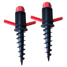 2X Beach Umbrella Sand Anchor Outdoor Camping Grass Auger Spiral Stand4878