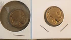 1913-1938 24K Get (2) Gold Plate Rare Old US No-Date Buffalo Nickel Coin C241