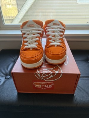 Kizo Kicks Just Sue It Men's Orange Rose Creamsicle Sneakers, Size 10