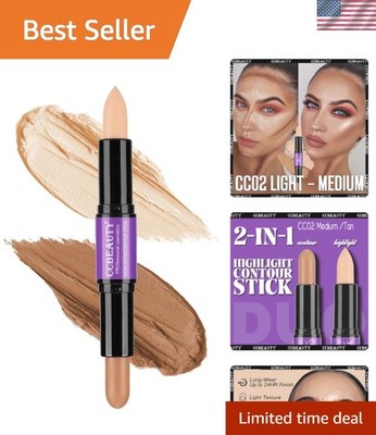 Multi-Use Cream Highlighter & Bronzer Stick - Sculpt and Glow for Any Skin Tone