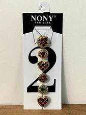 Vintage Nony of New York Christmas Theme Button Covers on Card #XM52
