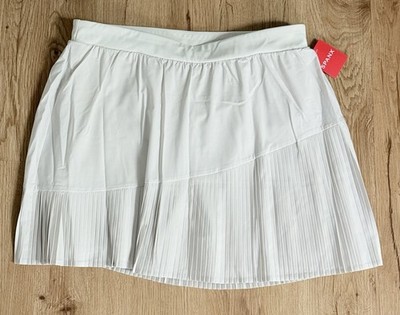 NEW Spanx Get Moving Yes Pleats! Skort White Cloud Size XL Tennis Golf Active