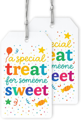 Treat Tags for Gift Bags - 40 Pcs a Special Treat for Someone Sweet Gift Tags wi