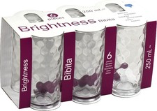 Clear Glass Drinking Glass Tumblers Hot or Cold Drinks Glasses 250ml 6PK