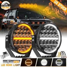 9 Led Round Work Light Fog Pods Dual Color Halo Drl Offroad Driving Suv Atv Utv 9 Led Round Work Light Fog Pods Dual Color Halo Drl Offroad Driving Suv Atv Utv