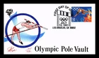 US COVER OLYMPIC POLE VAULT FIRST DAY ISSUE PUGH HAND PAINTED