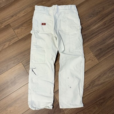 パンツ Dickies Painted White Carpenter Dickies Pants Mens 36x30 White Carpenter Painter Workwear Splatter