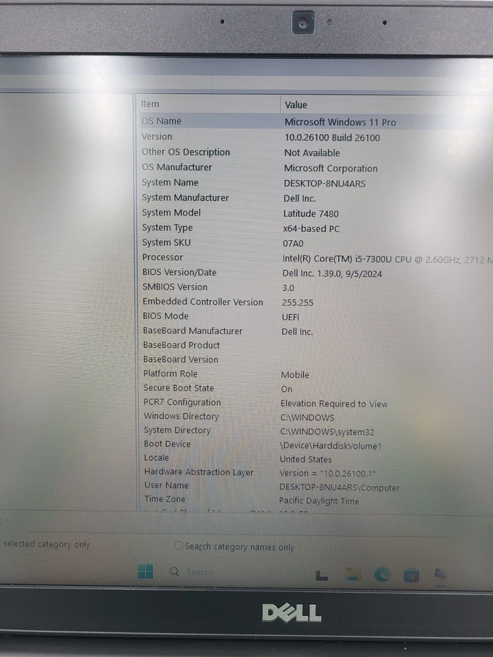 Dell Latitude 7480 i5-7300U 2,6 GHz 12 GB Ram 256 GB SSD Win 11 Pro Foto 4 de 4