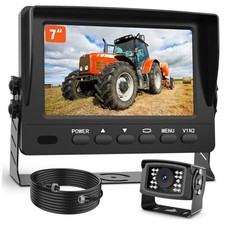 1080P Wired Backup Camera System for Tractors and Farm Trucks   7" HD Monitor