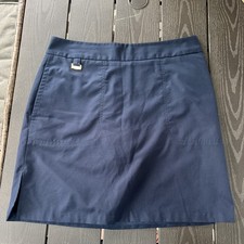 Vineyard Vines Navy Skirt With White Lined Shorts Size 8 With Pockets And Zipper