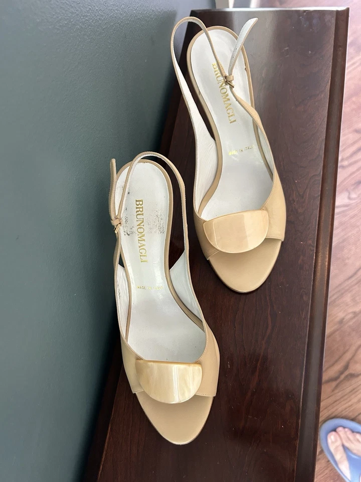 Bruno Magli Mujer 38.5 Vintage Tacones Neutros ¡Hermosos! Foto 2 de 4