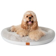 pawtnerz Round Donut Dog Bed   Luxury Orthopedic Dog Beds with Memory Foam   Cal