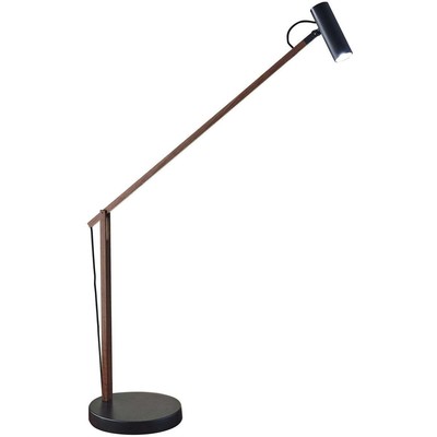 Adesso AD9100-15 Crane Desk Lamp Walnut Wood and Black